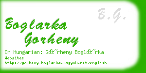 boglarka gorheny business card